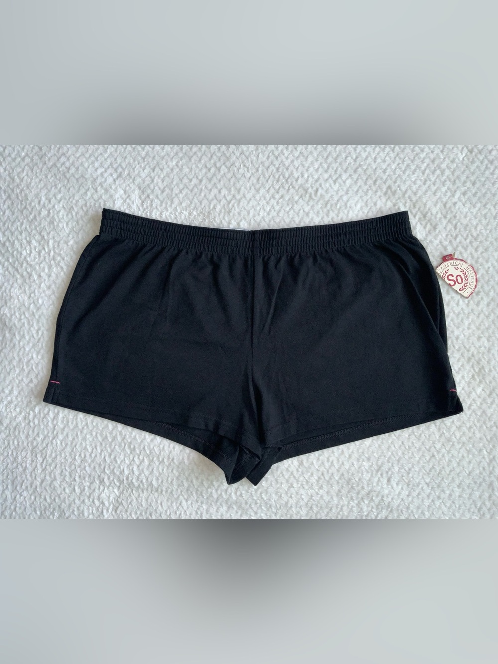 SO Black Solid Cheer Shorts